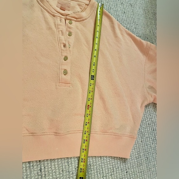 Aerie Cropped Sweatshirt Peach Long Sleeve Pullover - Picture 8 of 9